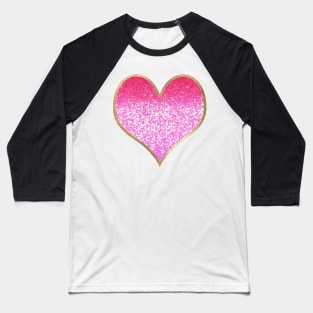 Heart - golden bright pink gradient Baseball T-Shirt